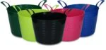 Flexibler Eimer mit zwei Handgriffen, 14 l, Blau – Vplast V-Trug Flexi – Bild 2