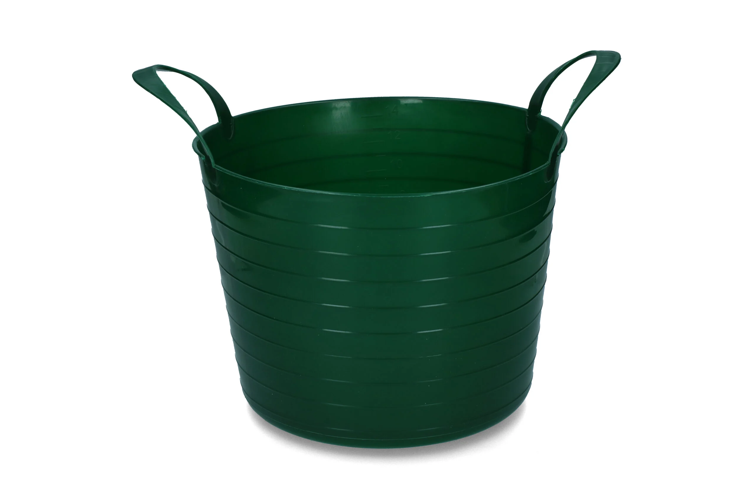 Flexibler Eimer mit zwei Handgriffen, 14 l, Grün – Vplast V-Trug Flexi – Bild 1