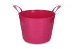 Flexibler Eimer mit zwei Griffen, 14 l, Rosa – Vplast V-Trug Flexi