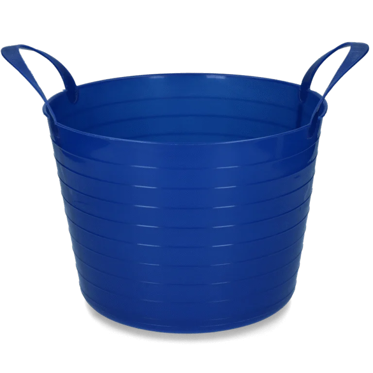 Flexibler Eimer mit zwei Griffen, 40 l, Blau – Vplast V-Trug Flexi