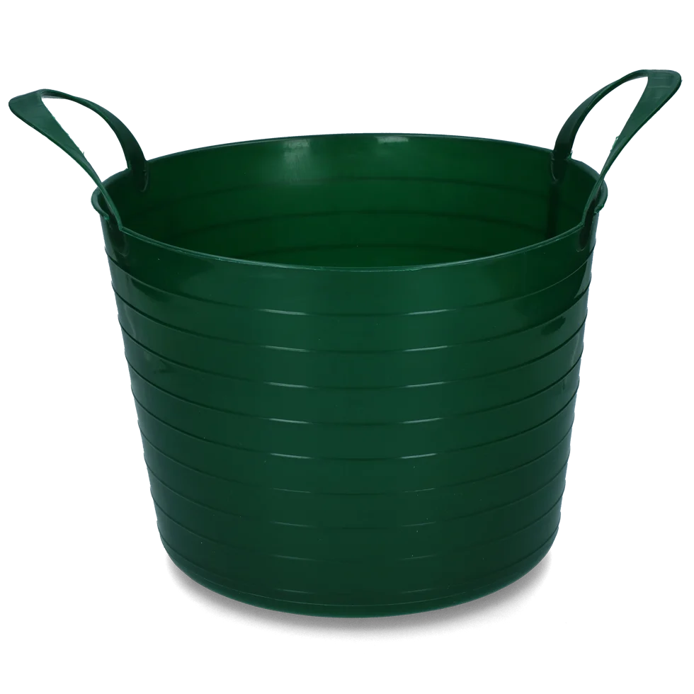 EMME000240G.png Flexibler Eimer mit zwei Griffen, 40 l, Grün – Vplast V-Trug Flexi – Bild 1