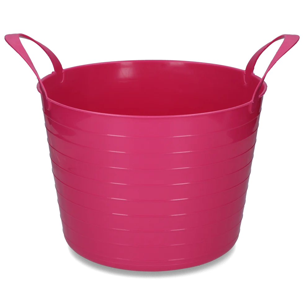 Flexibler Eimer mit zwei Handgriffen, 40 l, Rosa – Vplast V-Trug Flexi – Bild 1