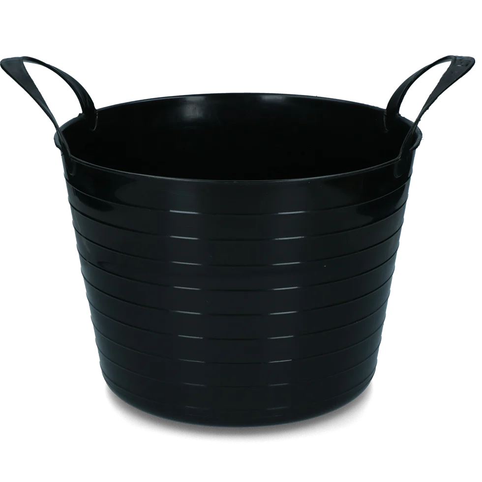 EMME000240Z.png Flexibler Behälter mit zwei Griffen, 40 l, Schwarz – Vplast V-Trug Flexi – Bild 1