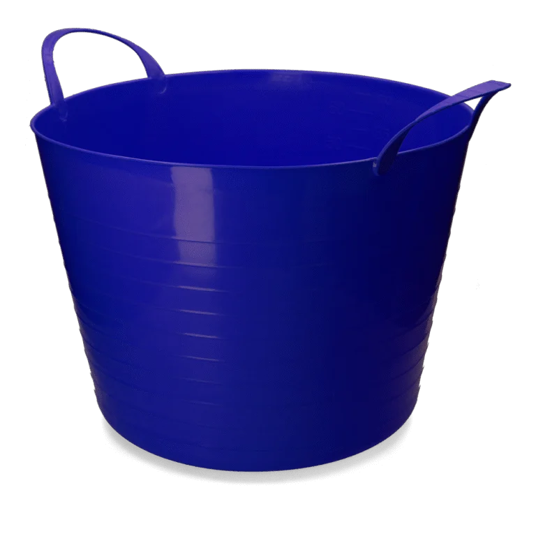 Flexibler Eimer mit Griffen, 65 l, Blau – Vplast V-Trug Flexi