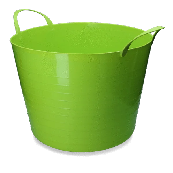 Flexibler Behälter mit Griffen, 65 l, Limette – Vplast V-Trug Flexi