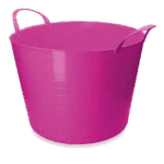 Flexibler Eimer mit Griffen, 65 l, Rosa – Vplast V-Trug Flexi