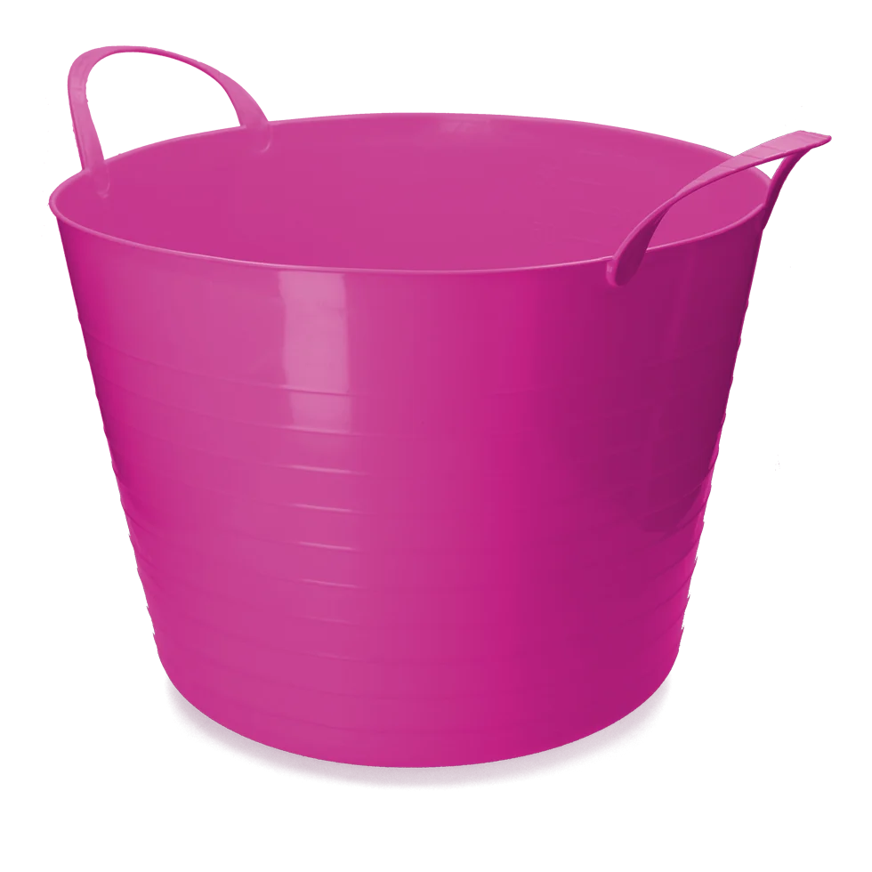 EMME000265R.png Flexibler Eimer mit Griffen, 65 l, Rosa – Vplast V-Trug Flexi – Bild 1