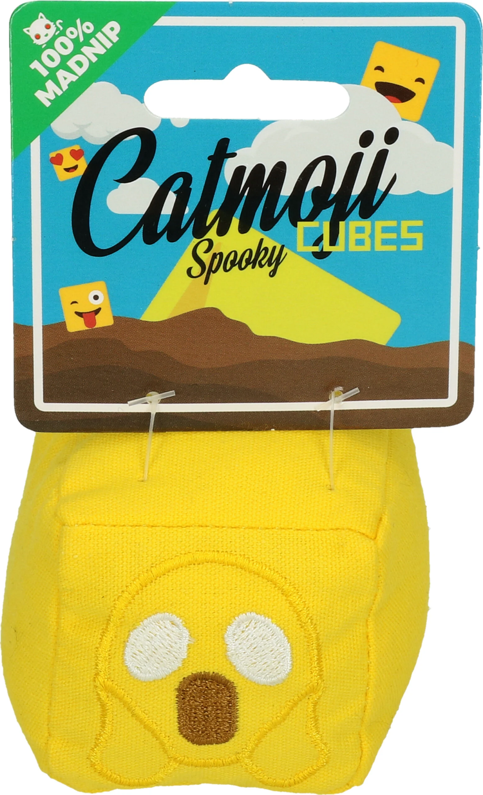 Spielwürfel für Katzen mit MADNIP, Ø 7 cm – Catmoji Cube Spooky – Bild 1