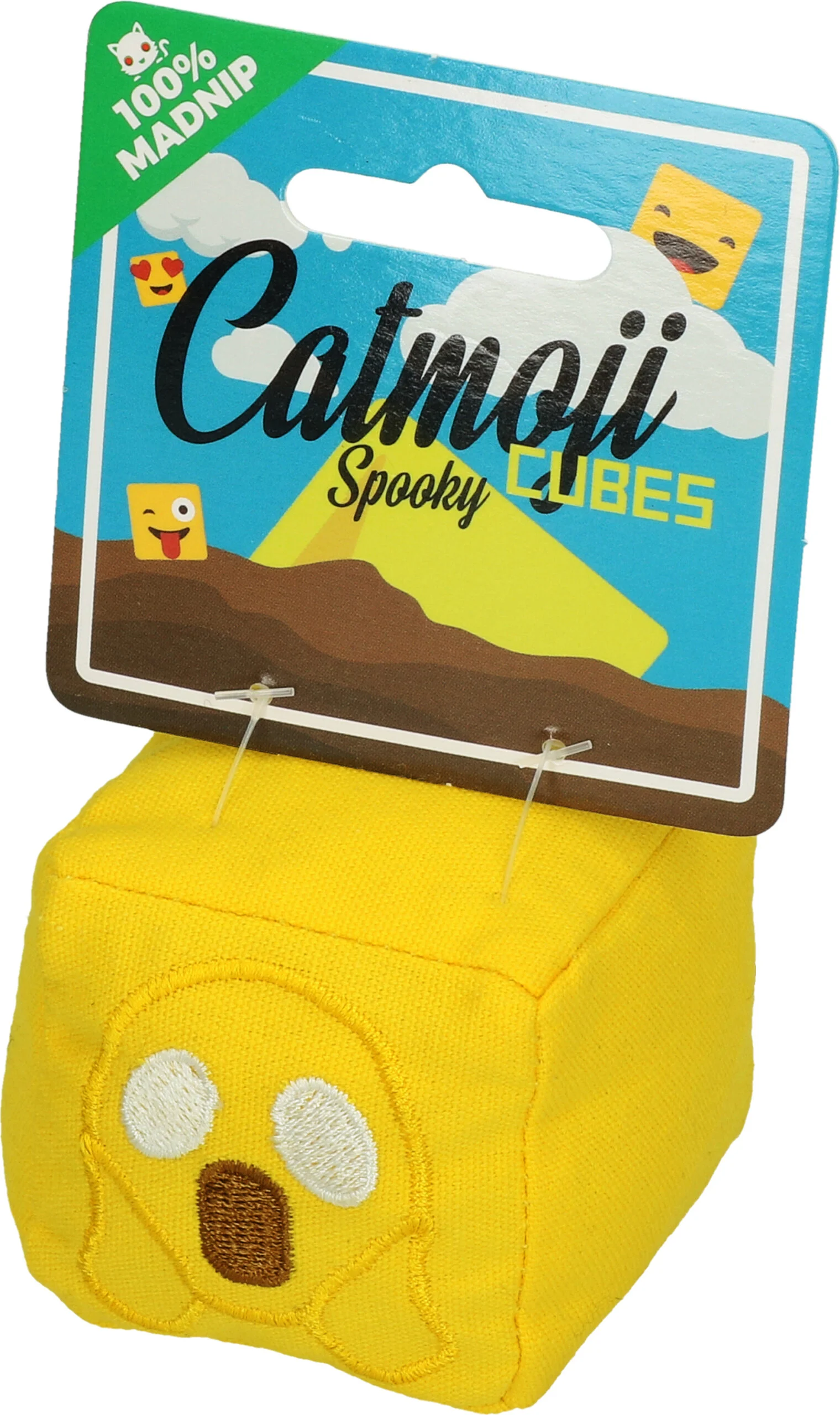 Spielwürfel für Katzen mit MADNIP, Ø 7 cm – Catmoji Cube Spooky – Bild 6