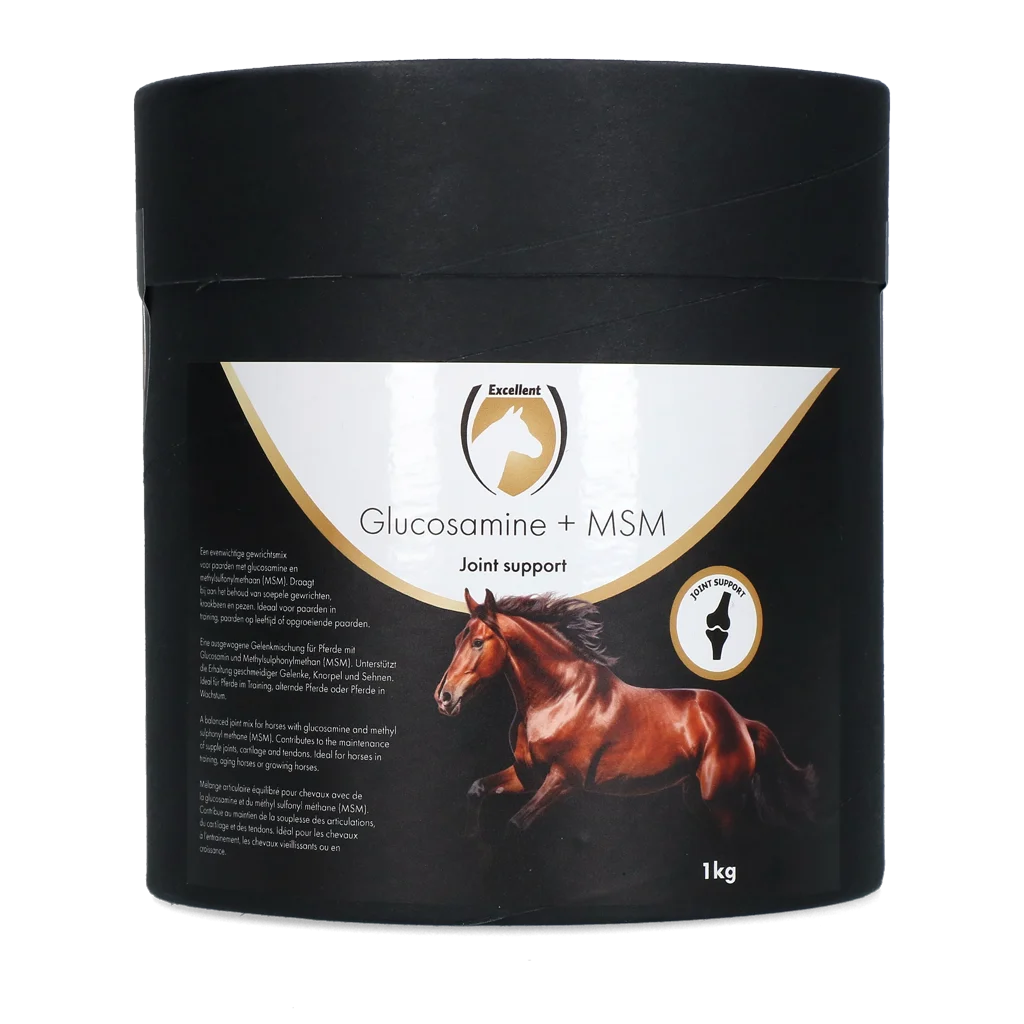 Gelenksupplement für Pferde in Pulverform, 1 kg – Excellent Horse Glucosamine + MSM – Bild 1