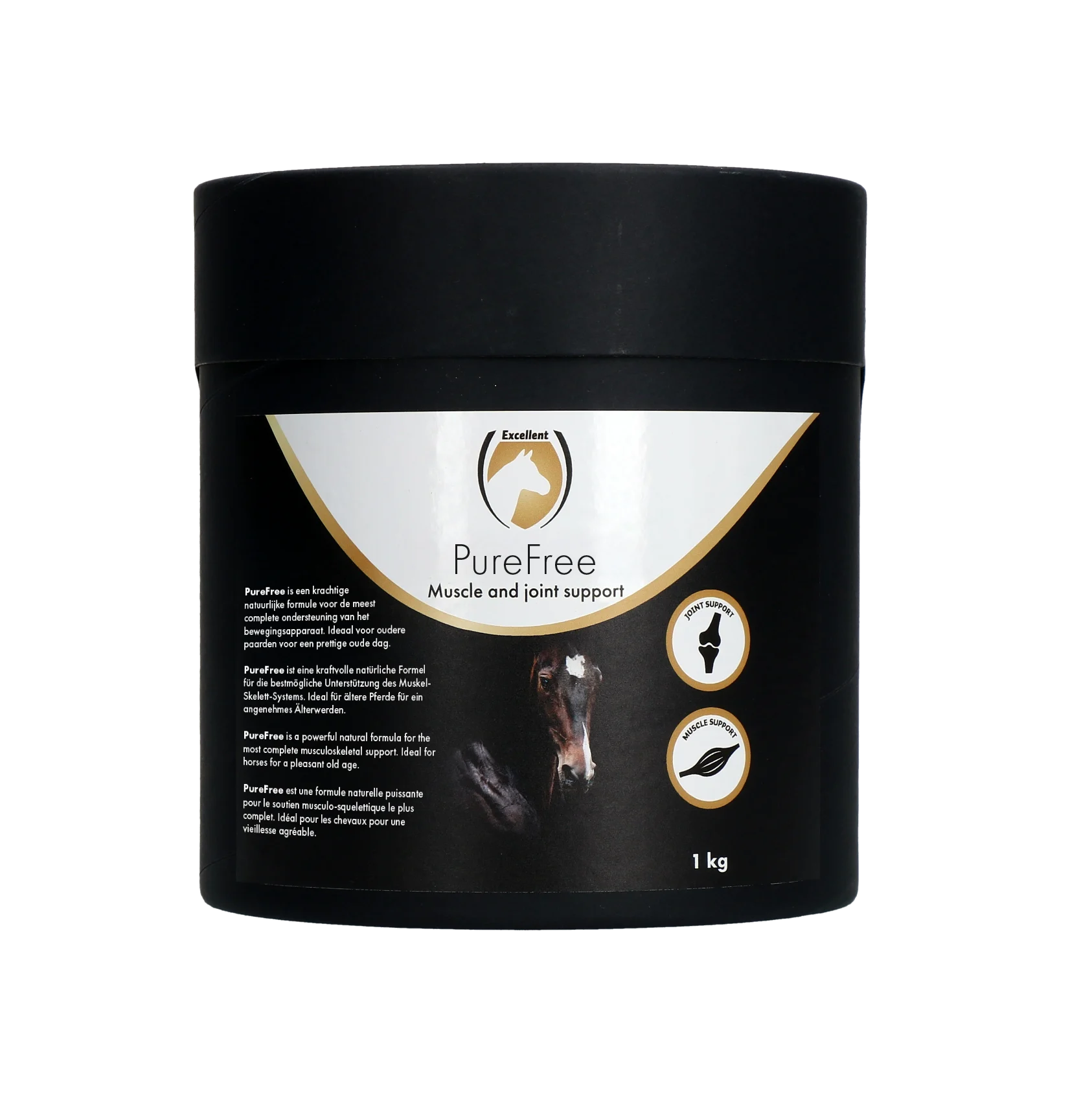 EQUI0001ADG.png Gelenksupplement für Pferde mit MSM und Kurkuma, 1 kg – Excellent Horse PureFree – Bild 1