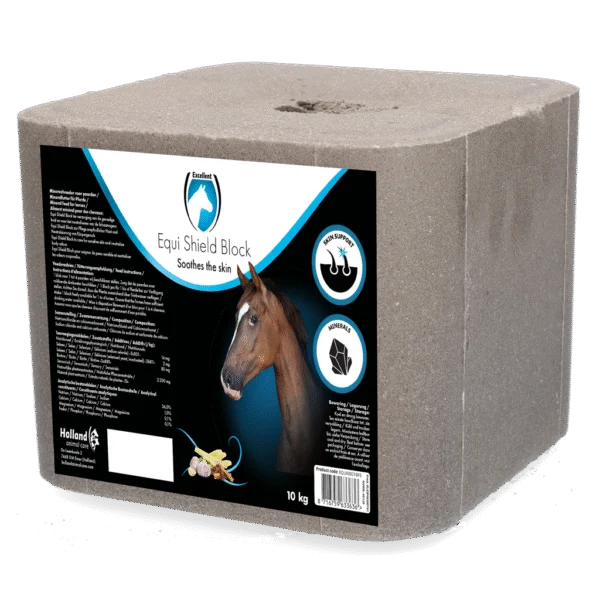 Salzleckstein für Pferde mit Knoblauch, 10 kg – Excellent Horse Shield Block