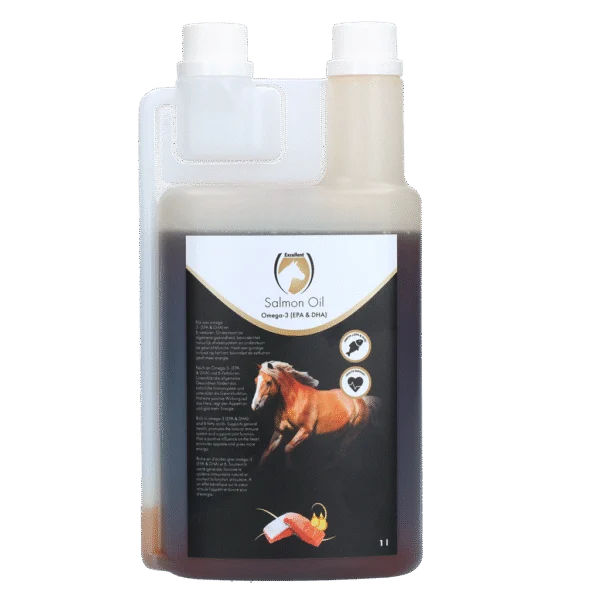 Lachsöl für Pferde mit Omega 3, 1 l – Excellent Horse Salmon Oil