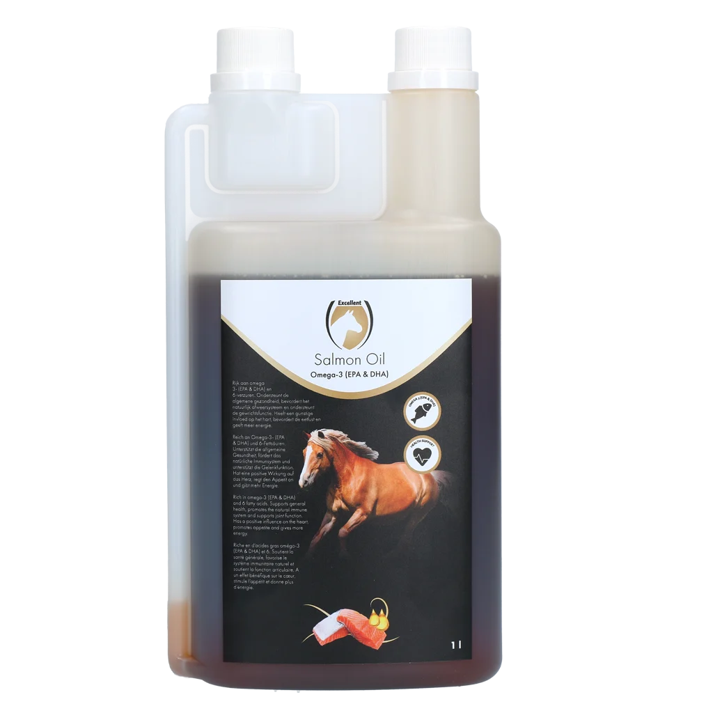 EQUI0022B.png Lachsöl für Pferde mit Omega 3, 1 l – Excellent Horse Salmon Oil – Bild 1