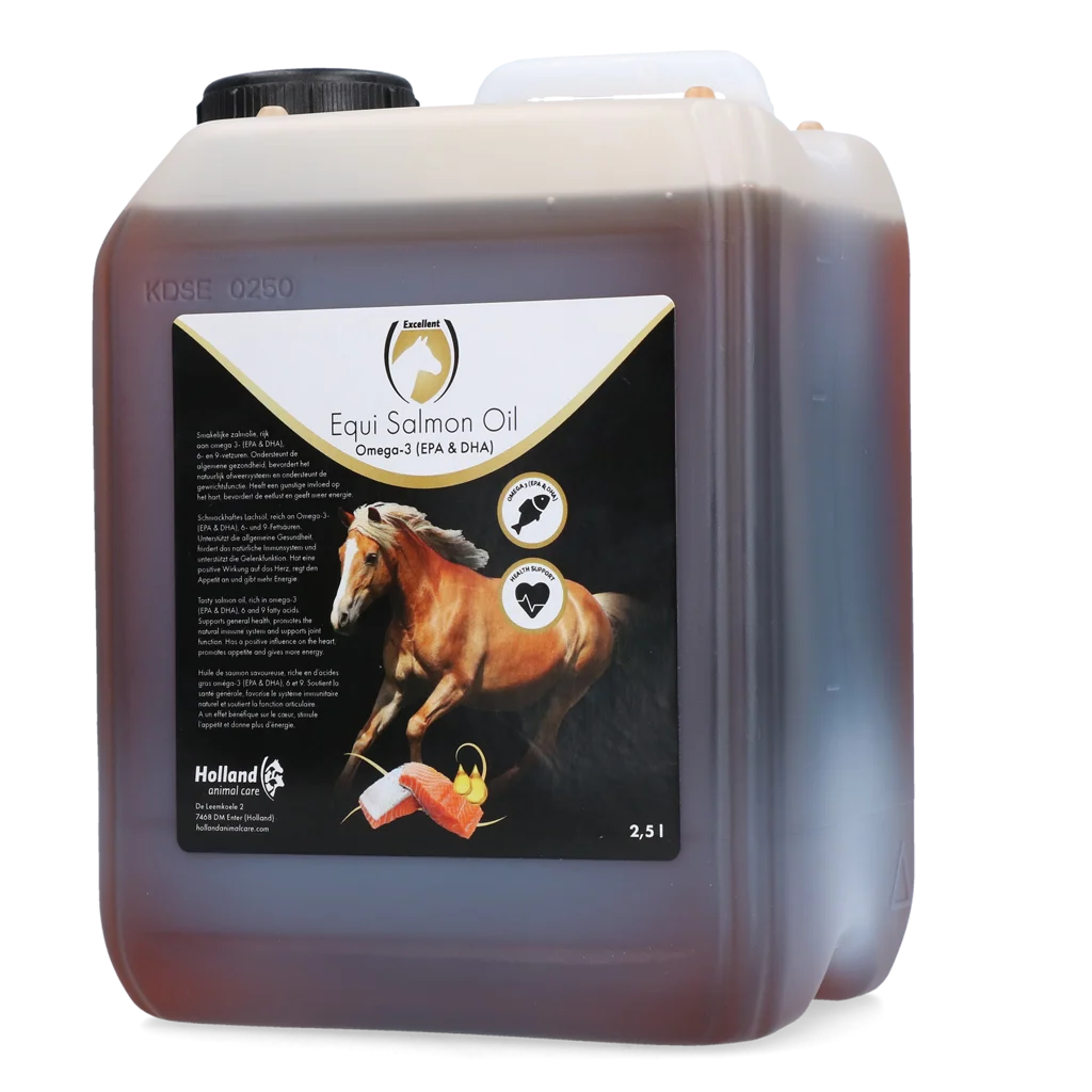 Lachsöl für Pferde mit Omega 3, 2,5 l – Excellent Horse Salmon Oil – Bild 1