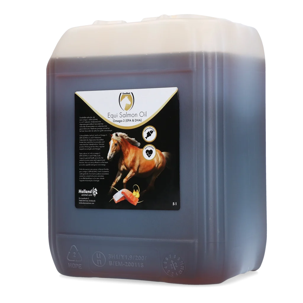 Lachsöl für Pferde mit Omega 3, 5 l – Excellent Horse Salmon Oil – Bild 1