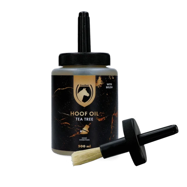 Huföl mit Teebaumöl und Pinsel, 500 ml – Excellent Horse Hoof Oil Tea Tree