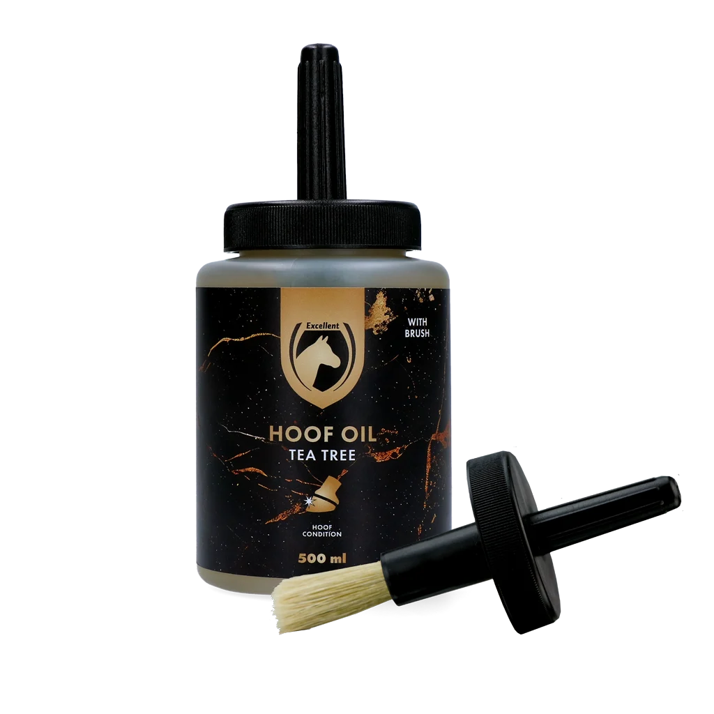 EQUI0026G.png Huföl mit Teebaumöl und Pinsel, 500 ml – Excellent Horse Hoof Oil Tea Tree – Bild 1