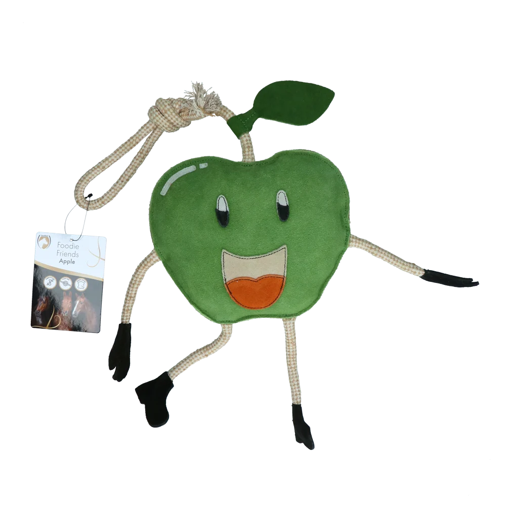 EXCE01050A.png Pferdespielzeug aus Leder mit Jutefüllung, Apfel, 23 x 20 x 7 cm – Excellent Horse Foodie Friends Apple – Bild 1