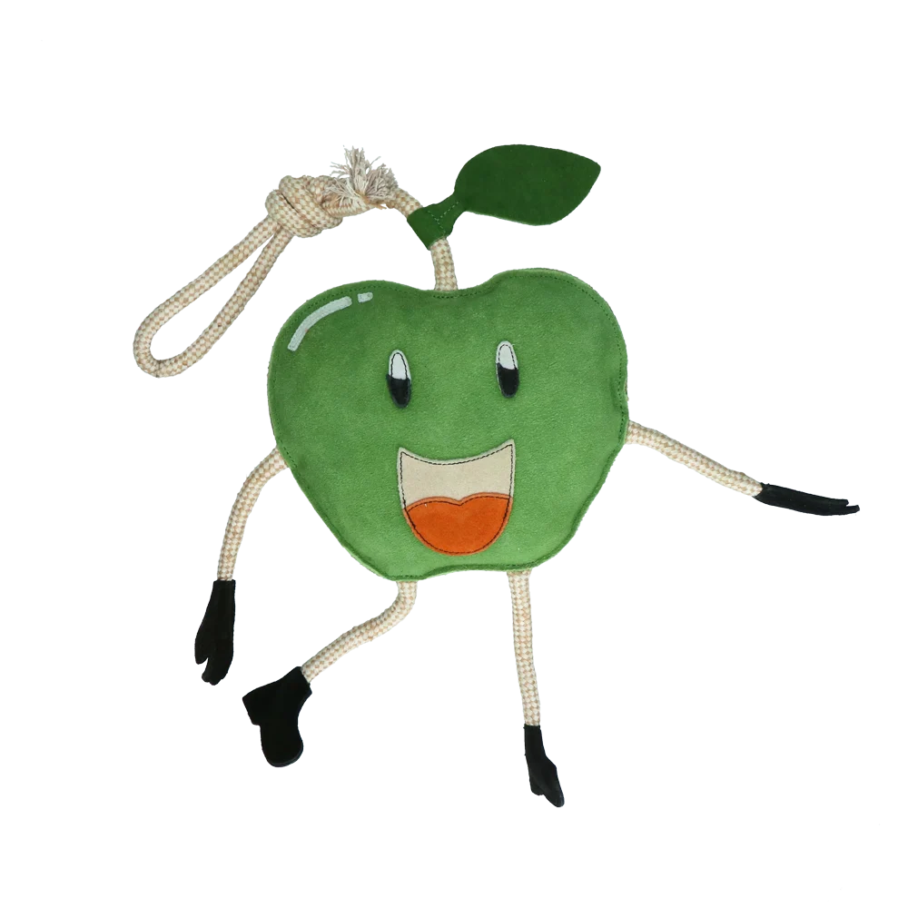 Pferdespielzeug aus Leder mit Jutefüllung, Apfel, 23 x 20 x 7 cm – Excellent Horse Foodie Friends Apple – Bild 2