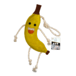 Stallspielzeug für Pferde aus Leder mit Jutefüllung, Banane, 40 x 12 x 5 cm – Excellent Horse Foodie Friends Banana