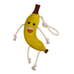 Stallspielzeug für Pferde aus Leder mit Jutefüllung, Banane, 40 x 12 x 5 cm – Excellent Horse Foodie Friends Banana – Bild 2