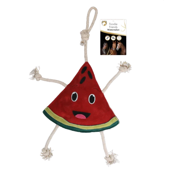 Pferdespielzeug in Wassermelonenform mit Knistergeräusch, 28 x 31 x 7 cm – Excellent Horse Foodie Friends Watermelon