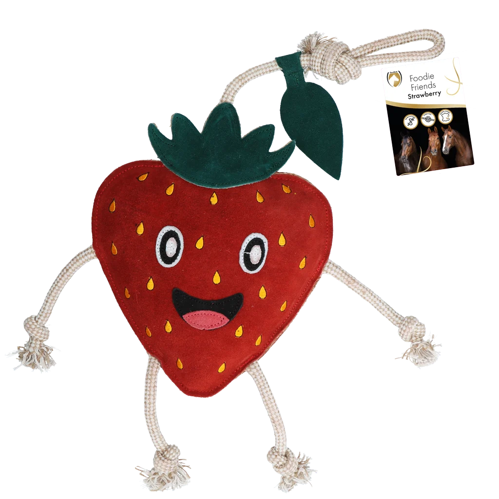 EXCE01050H.png Pferdespielzeug in Erdbeerform mit Knistergeräusch, 29 x 24 x 7 cm – Excellent Horse Foodie Friends Strawberry – Bild 1