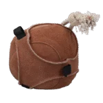 Pferdespielball aus Wildleder mit Snackschlaufen, Braun – Excellent Horse Fun Play Ball Suede