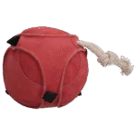 Pferdespielball aus Veloursleder mit elastischen Schlaufen, Rosa – Excellent Horse Fun Play Ball