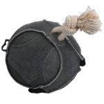 Pferdespielball aus Veloursleder mit elastischen Schlaufen, Grau – Excellent Horse Fun Play Ball – Bild 3