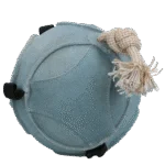 Pferdespielball aus Wildleder mit Snackschlaufen, Blau – Excellent Horse Fun Play Ball Suede – Bild 2