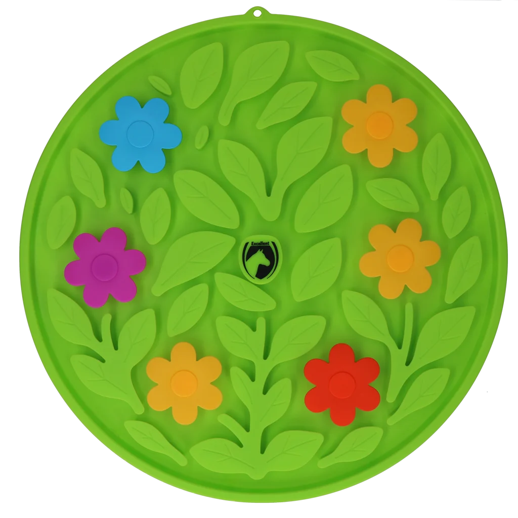 EXCE03002.png Schnüffelmatte für Pferde für Futter und Snacks – Excellent Horse Snuffle Mat Flower Power – Bild 1
