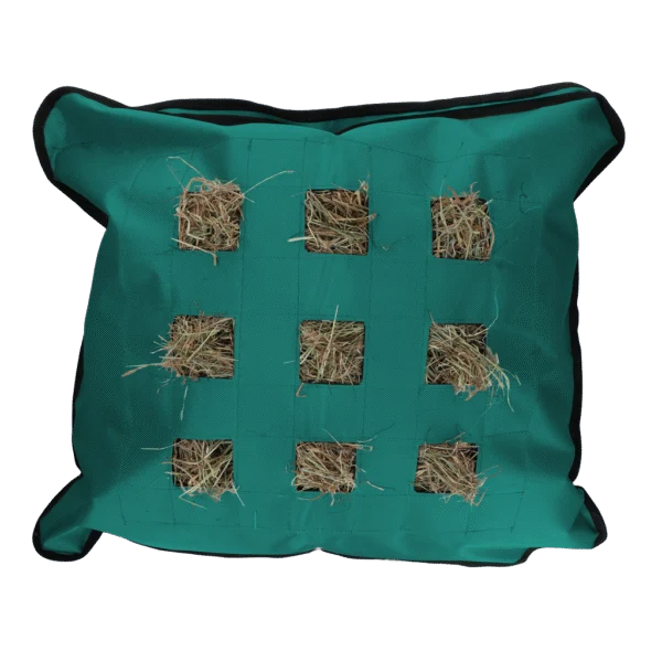 Heusack für Pferde, quadratisch, petrol, 62 x 55 cm – Excellent Horse Hay Pillow Slow Feeder