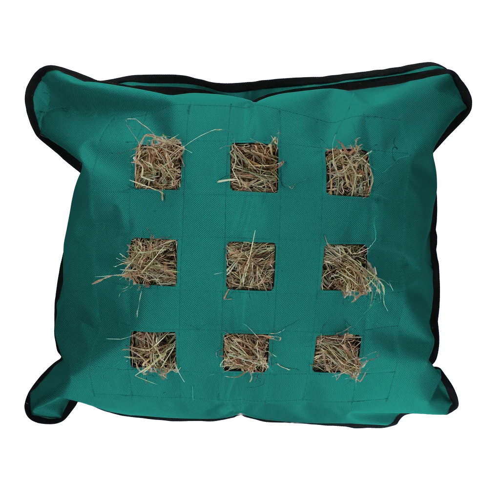 EXCE04060.png Heusack für Pferde, quadratisch, petrol, 62 x 55 cm – Excellent Horse Hay Pillow Slow Feeder – Bild 1