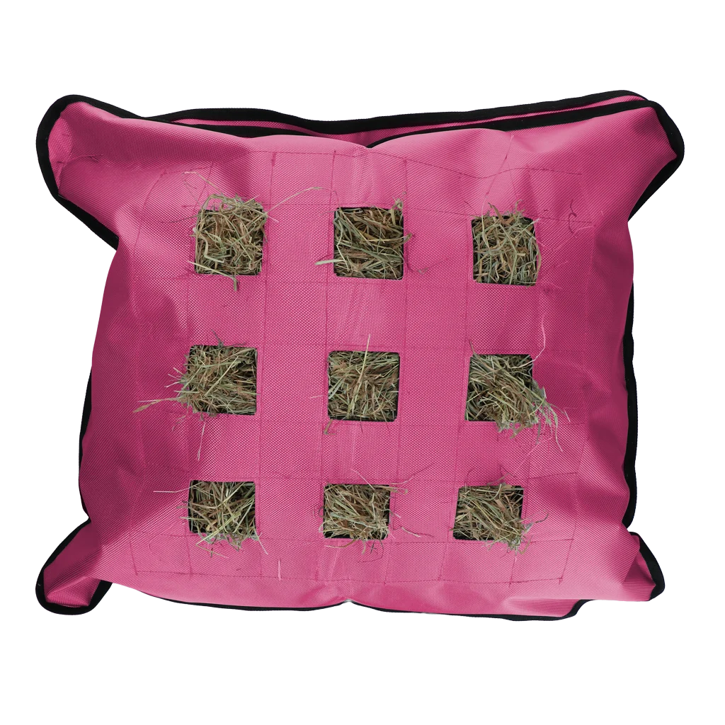 EXCE04065.png Heusack für Pferde, quadratisch, rosa, 62 x 55 cm – Excellent Horse Hay Pillow Slow Feeder – Bild 1