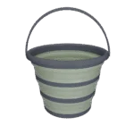 Faltbarer Eimer für Futter und Wasser, 10 l, Grün und Grau – Excellent Horse Falteimer