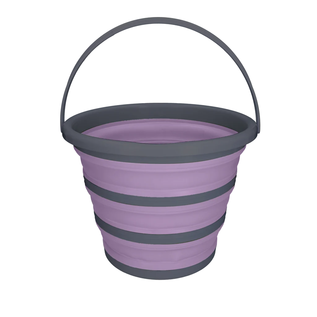 EXCE05021.png Faltbarer Eimer für Futter und Wasser, 10 l, Lila und Grau – Excellent Horse Faltbarer Eimer – Bild 1