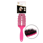 Mähnenbürste zum Entwirren mit Schweineborsten, Rosa – Excellent Horse Wave Brush