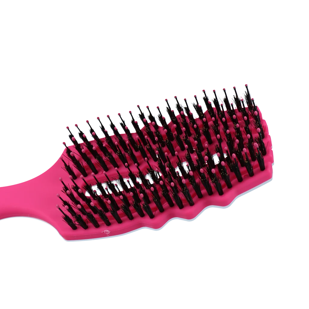 Mähnenbürste zum Entwirren mit Schweineborsten, Rosa – Excellent Horse Wave Brush – Bild 4