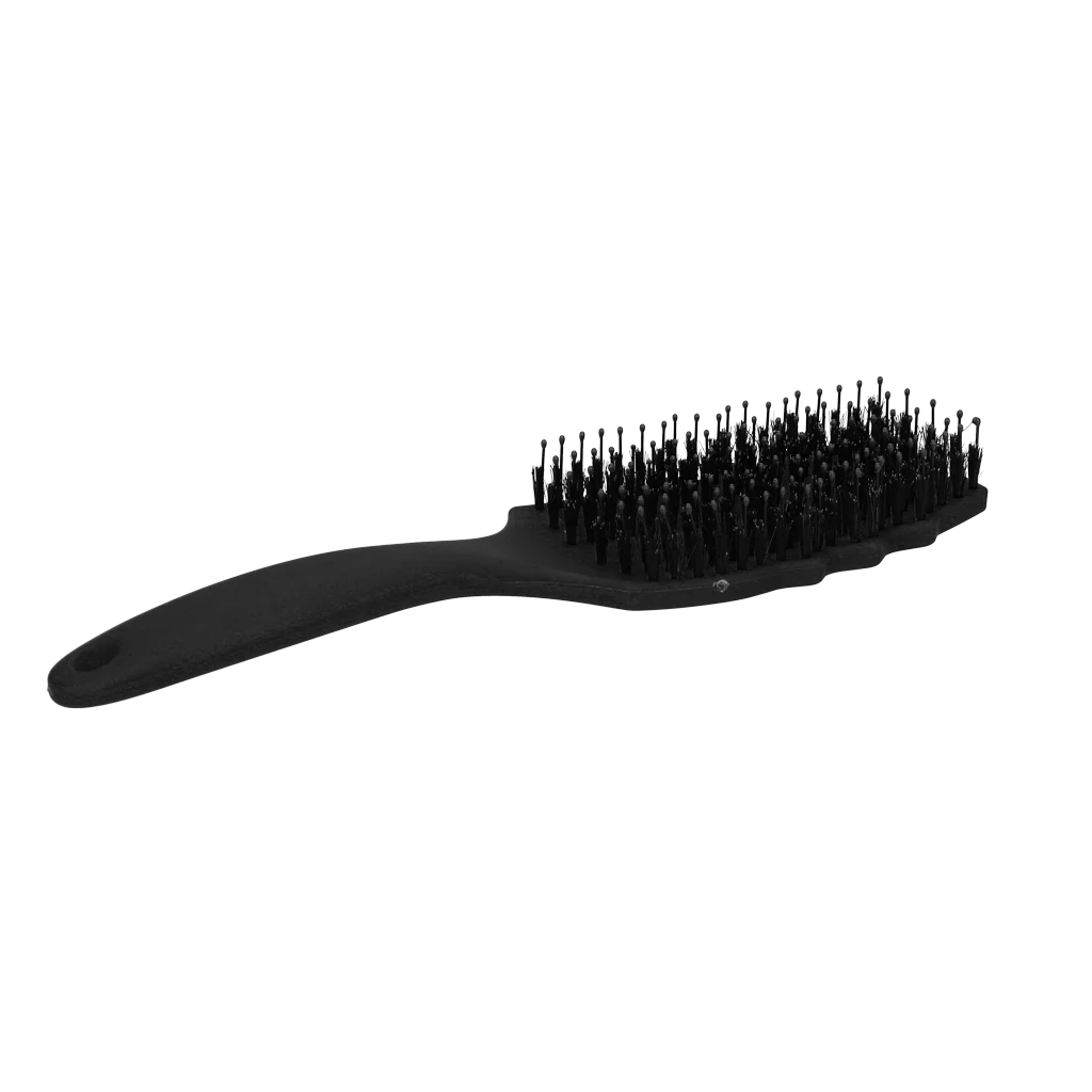 Mähnenbürste zum Entwirren mit Schweineborsten, Schwarz – Excellent Horse Wave Brush – Bild 3