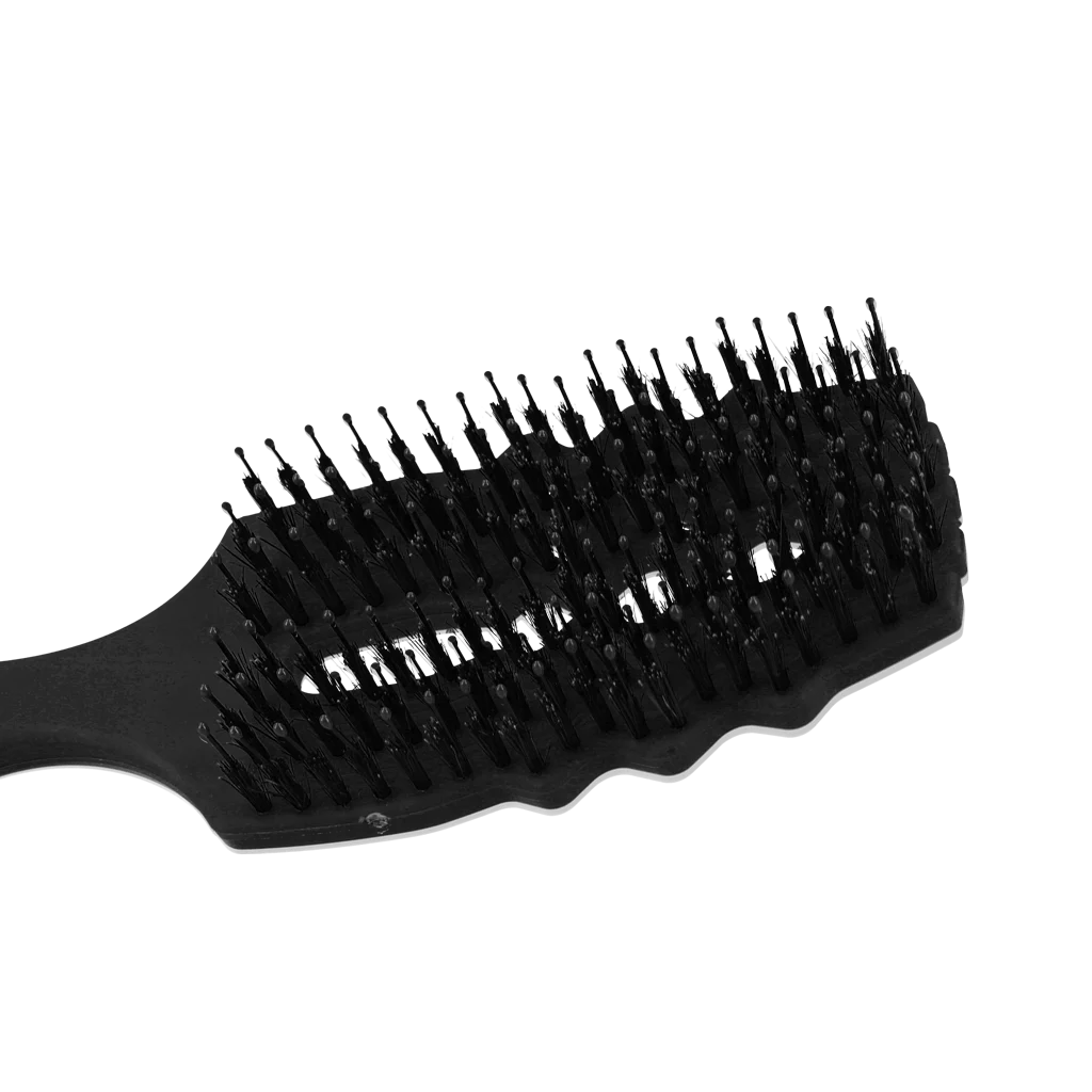 Mähnenbürste zum Entwirren mit Schweineborsten, Schwarz – Excellent Horse Wave Brush – Bild 4