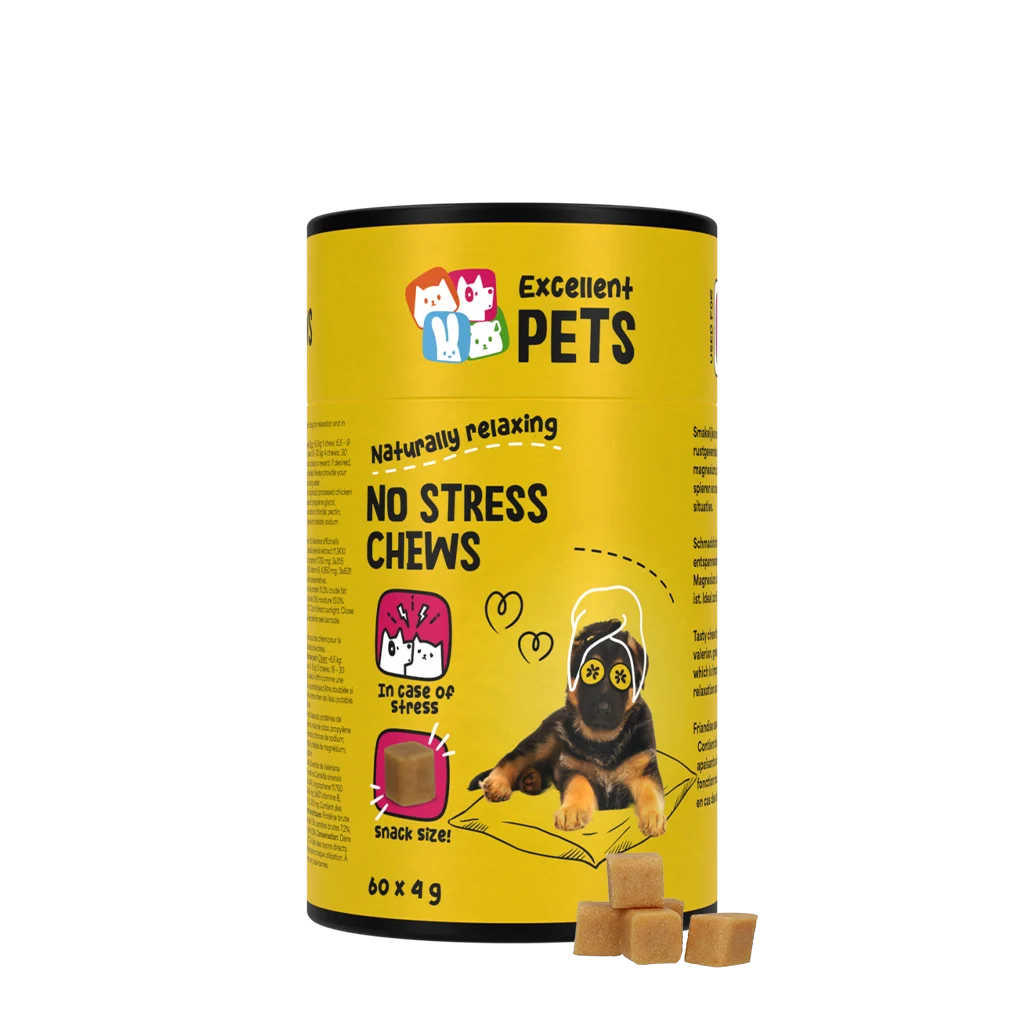 EXCE5010A.png Weiche Kauhappen für Hunde bei Aufregung, 60 Stück – Excellent Pets No Stress Soft Chews – Bild 1