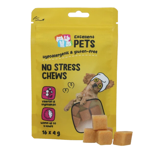 Weiche Kausnacks für Hunde bei Anspannung, 16 x 4 g – Excellent Pets No Stress Soft Chews