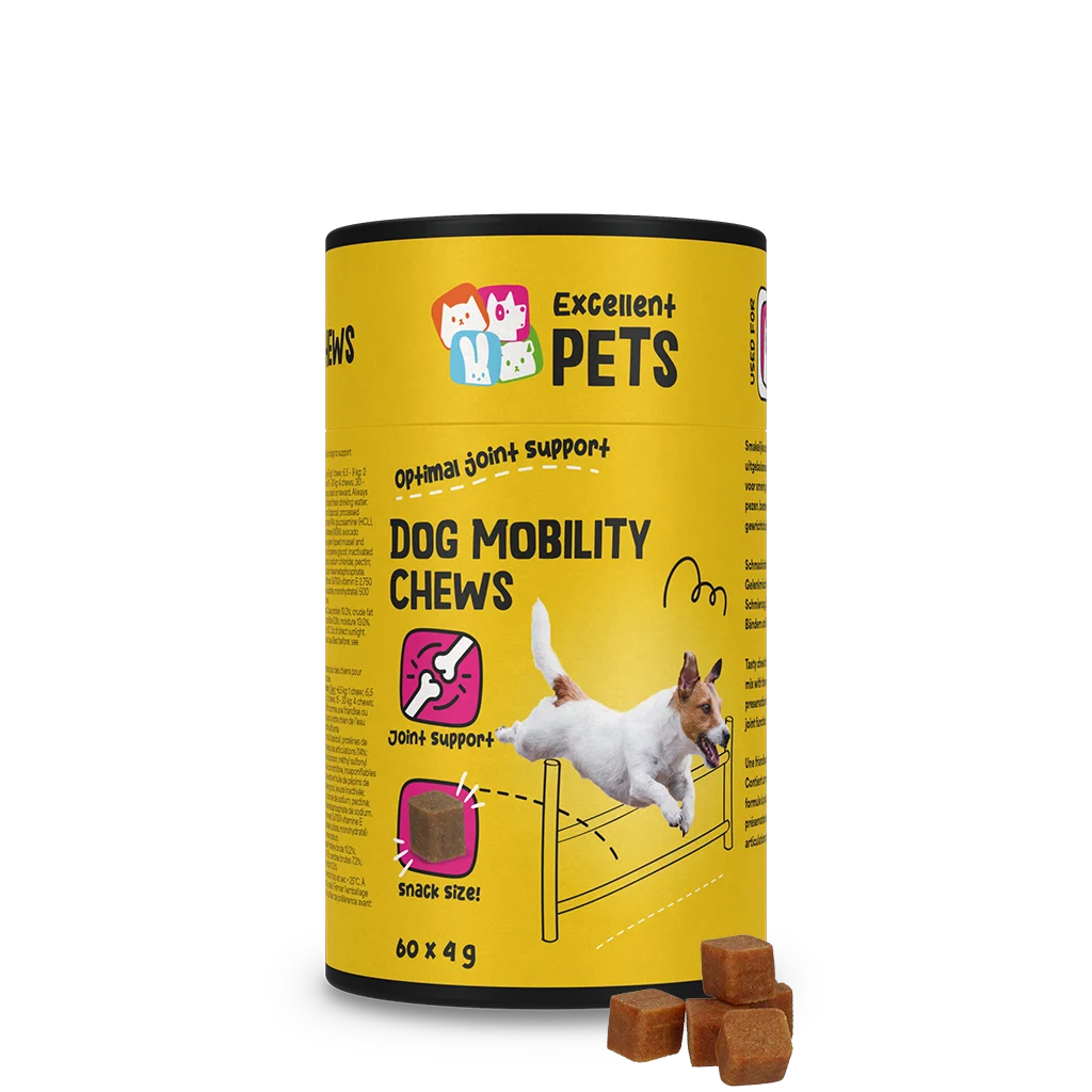 EXCE5020A.png Hundekausnacks für die Gelenke, 60 Stück – Excellent Pets Dog Mobility Soft Chews – Bild 1