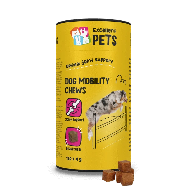 Kausnacks für Hunde für die Gelenke, 120 Stück – Excellent Pets Dog Mobility Soft Chews