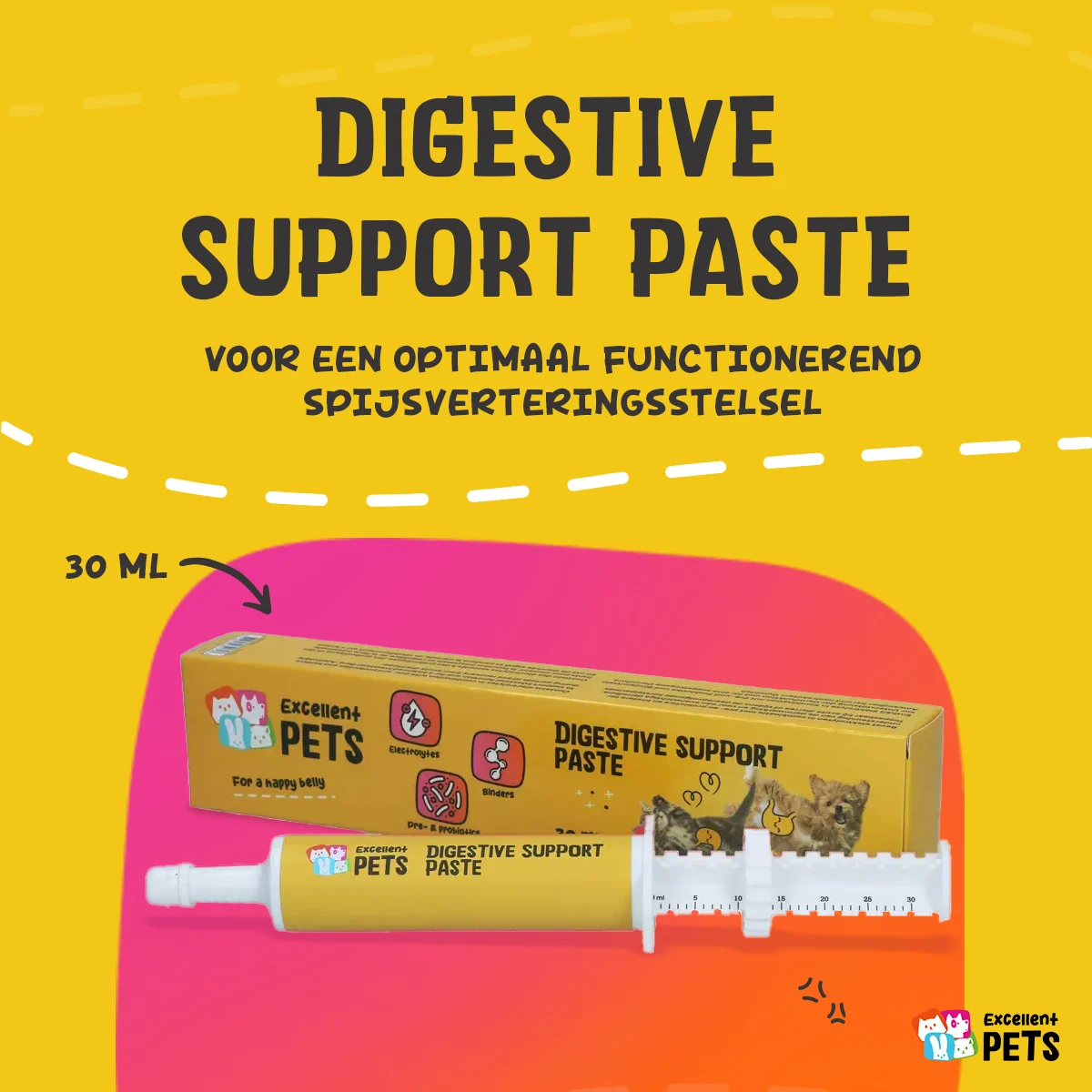 Verdauungspaste für Haustiere mit Elektrolyten, 30 ml – Excellent Pets Digestive Support – Bild 3