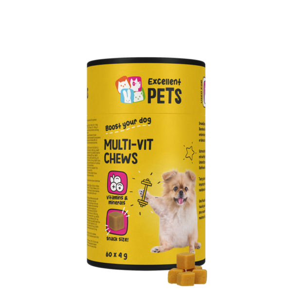 Multivitamin Kausnacks für Hunde, 60 Stück – Excellent Pets Multi-Vit Soft Chews