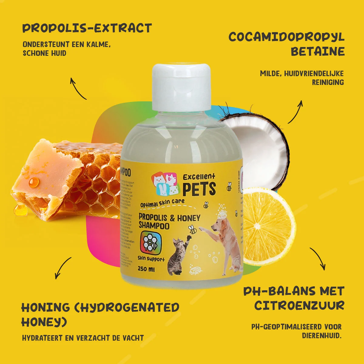 Hundeshampoo mit Propolis und Honig, 250 ml – Excellent Pets Propolis & Honey Shampoo – Bild 5