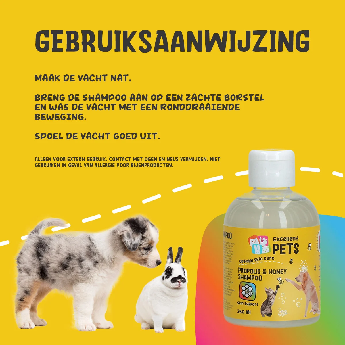 Hundeshampoo mit Propolis und Honig, 250 ml – Excellent Pets Propolis & Honey Shampoo – Bild 6